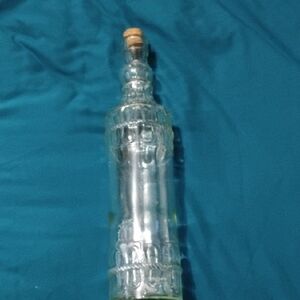 Elegant Clear Glass Bottle with Cork